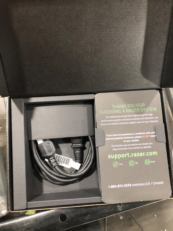 Photo 2 of Razer Core X Chroma Aluminum External GPU Enclosure (eGPU): Compatible with Windows & MacOS Thunderbolt 3 Laptops, NVIDIA /AMD PCIe Support, 700W PSU, 4x USB 3.1, 1x Gbit Ethernet, Chroma RGB, Black Classic Black Core X Chroma eGPU