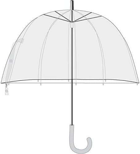 Photo 1 of  Adult Clear Manual Dome Umbrellas
