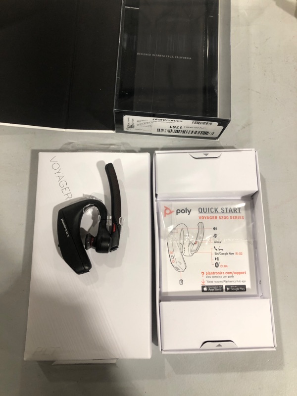Photo 3 of Plantronics by Poly Voyager 5200 Wireless Headset - Single-Ear Bluetooth Headset w/Noise-Canceling Mic - Ergonomic Design - Voice Controls - Lightweight - Connect to Mobile/Tablet via Bluetooth
