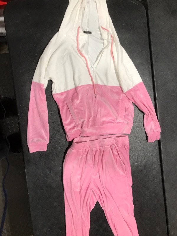 Photo 1 of 2 Piece Sweatsuits for Women
Size Small
Color White/Pink