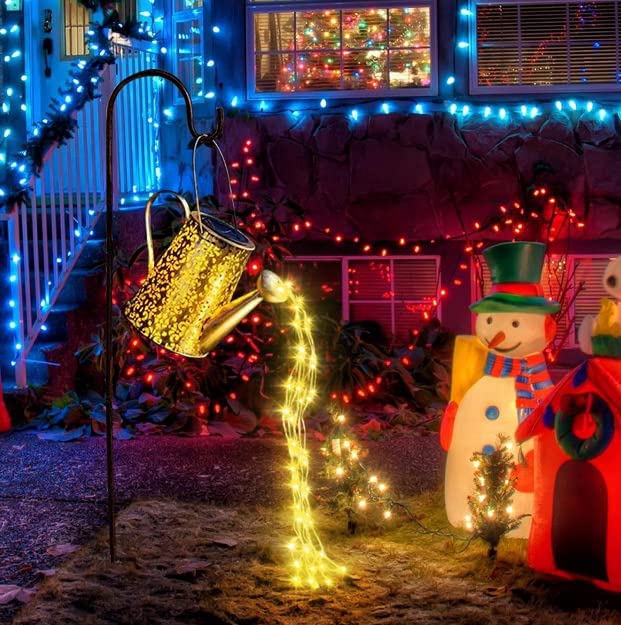 Photo 1 of 2 Pack Solar Watering Can w/Fairy Lights?Solar Garden Stake Waterproof LED Garden Lights,for Patio Yard Walkway Pathway Lawn Decorations? 2color- (Orange)