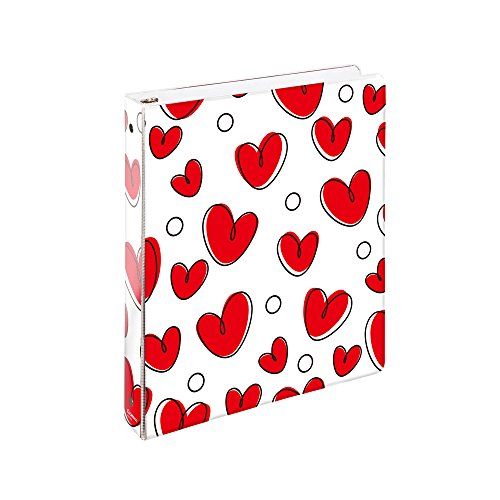 Photo 1 of COMIX Premium Designer 3 Round Ring Binder 1 Inch, 2 Pack (A2134) (Sweet Hearts)
