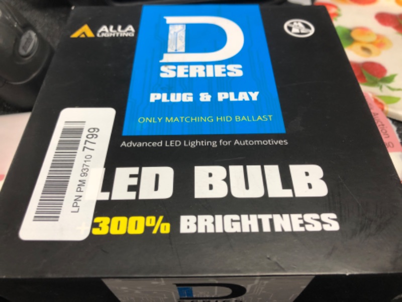 Photo 2 of Alla Lighting CANBus D4R D4S LED Headlights Bulbs, Newest 90W 1:1 Plug-n-Play Easy Installation Change HID Conversion Kits Headlamps, 12000 Lumens 6000K~6500K Xenon White (D4S/D4R/D4C)