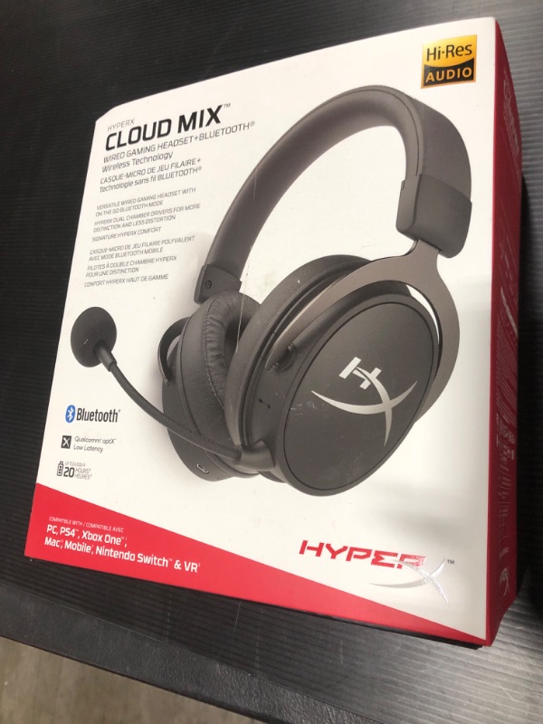 Photo 1 of cloud mix HYPERX wired gaming headphones + Bluetooth 