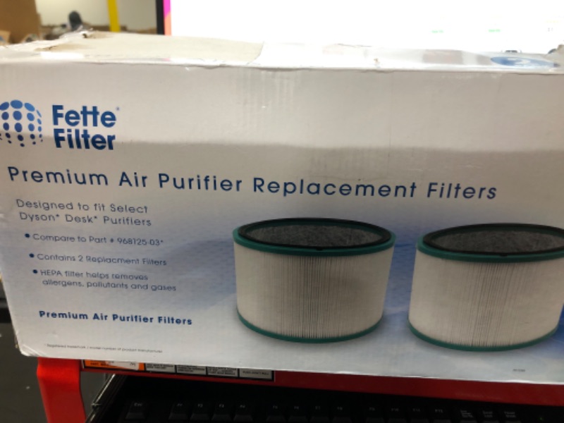 Photo 1 of Fette Filter 2 Pack of Premium HEPA Filters Compatible with Dyson HP01, HP02, DP01,DP02 Desk Purifiers. Compare to Part # 968125-03 for use with Dyson Pure Cool Link Fans 2 Count (Pack of 1)