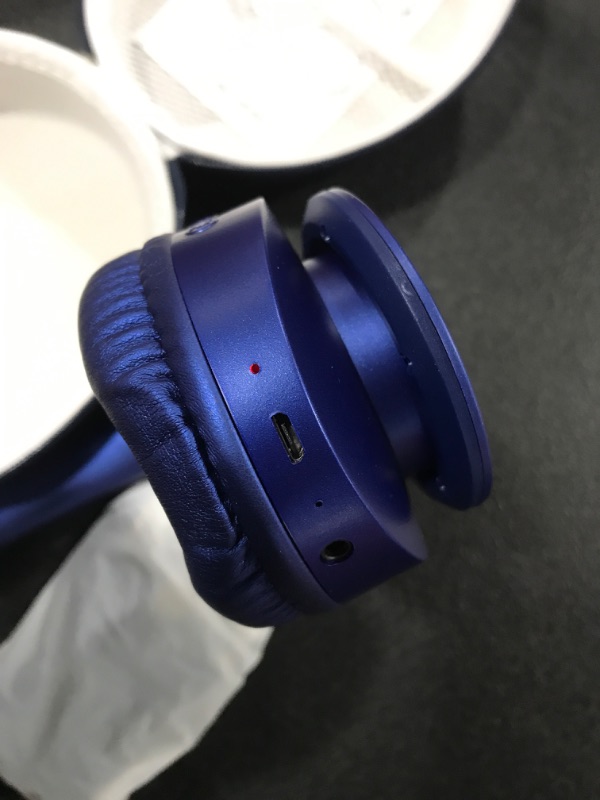 Photo 3 of Bluetooth Headphones Wireless,TUINYO Over Ear Stereo Wireless Headset 40H Playtime with deep bass, Soft Memory-Protein Earmuffs, Built-in Mic Wired Mode PC/Cell Phones/TV-Dark Blue