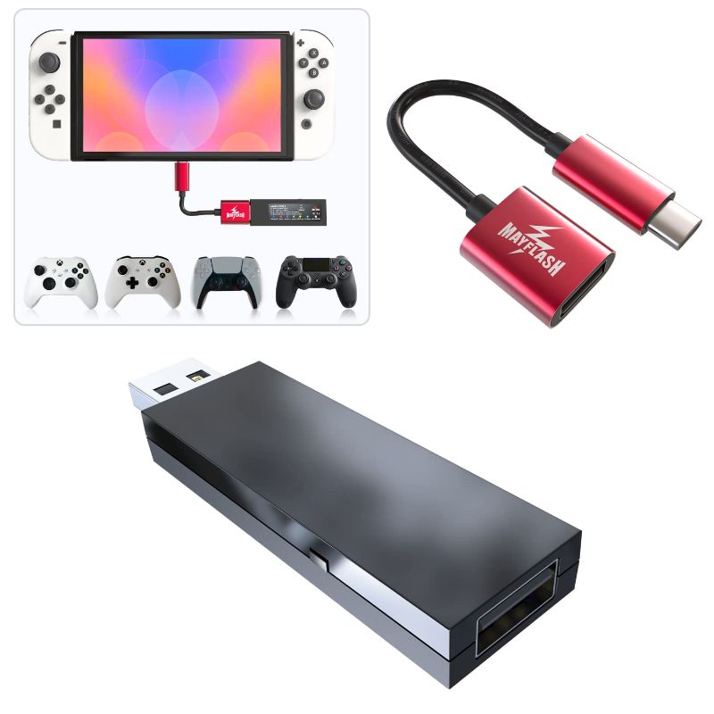 Photo 1 of MAYFLASH Magic-S PRO 2 Wireless Bluetooth USB Adapter for PS4, Switch, macOS, Windows, Raspberry Pi, Compatible with Xbox Series X & S Controller, Xbox One Bluetooth, PS5 Controller and More