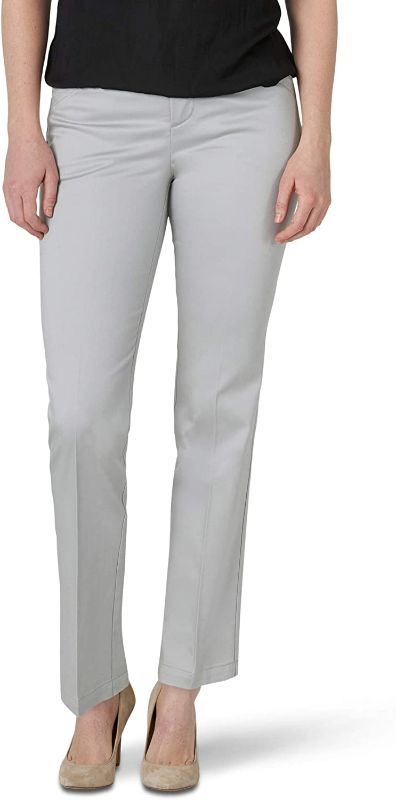 Photo 1 of Lee Women's Flex Motion Regular Fit Straight Leg Pant 8 MEDIUM