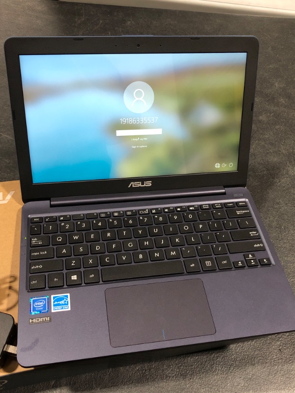 Photo 5 of *PIN LOCK* ASUS VivoBook L203MA Ultra-Thin Laptop, Intel Celeron N4000 Processor, 4GB LPDDR4, 64GB eMMC, 11.6” HD, USB-C, Windows 10 in S Mode (Switchable to Pro), L203MA-DS04, One Year of Microsoft Office 365