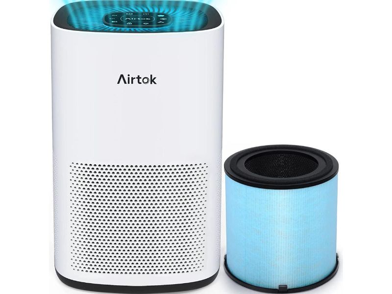 Photo 1 of AIRTOK Air Purifiers for Home Bedroom Large Room with H13 True HEPA Filter| 793 ft2 Coverage Max| Air Cleaner Filter for Wildfire Smoke Dander Odor| 99.9% Removal to 0.1mic| Ozone-Free, Night Light

