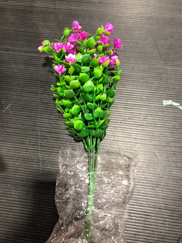Photo 1 of 20 Bundles Artificial Flowers for Outdoor Decoration