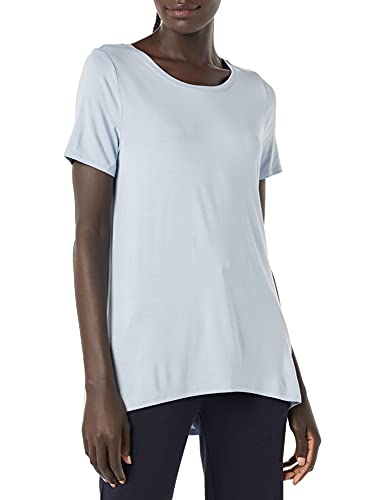 Photo 1 of Amazon Essentials Women's Relaxed-Fit Short-Sleeve Scoopneck Swing Tee (Available in Plus Size), Dusty Blue, Medium
