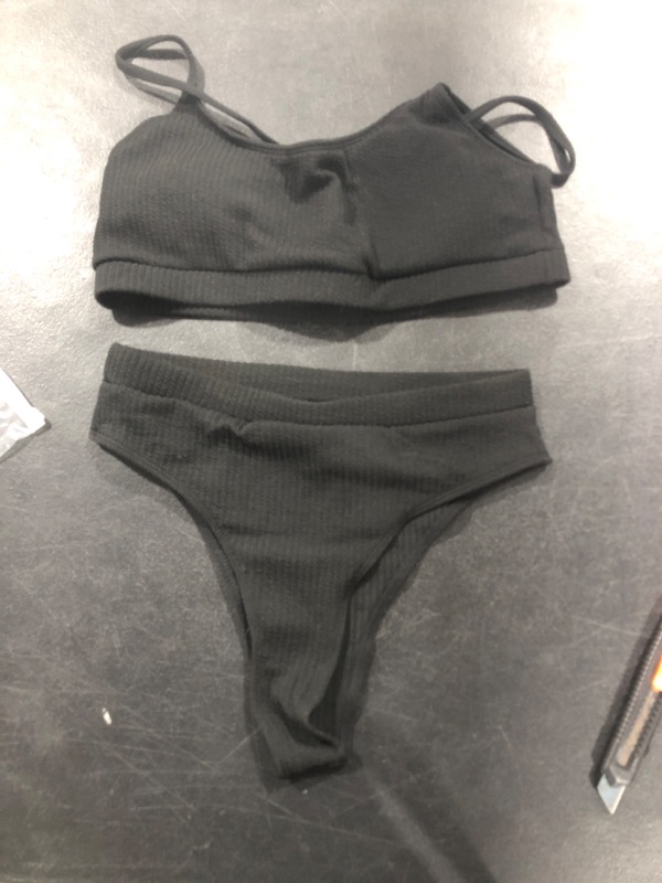 Photo 1 of 2 Piece Swimsuit Black Medium