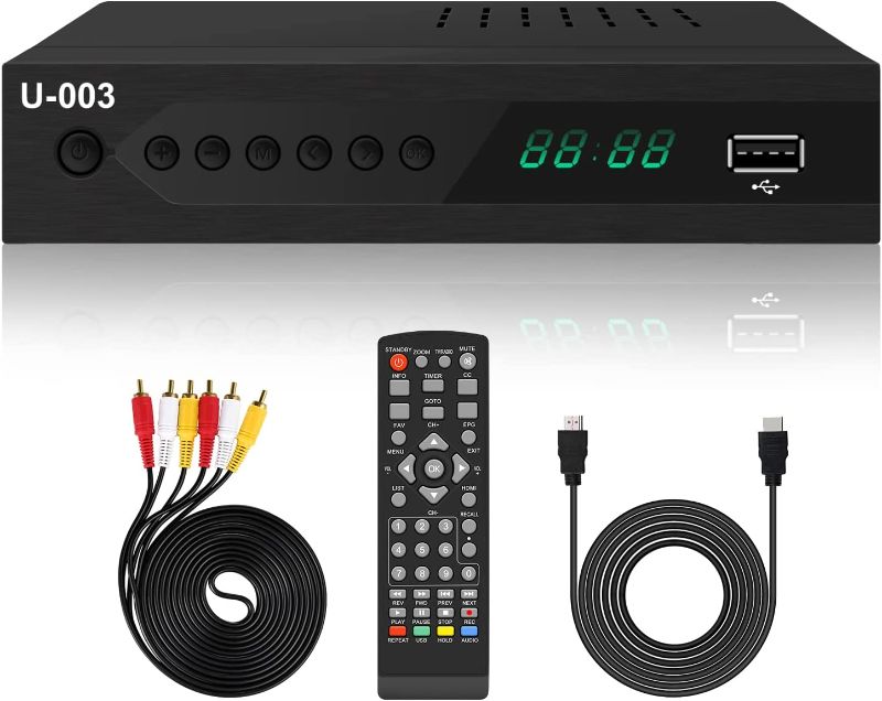 Photo 1 of Analog-to-Digital Converter-U-003 Digital Converter Box/Set-Top Box/ATSC Tuner for 1080P Live with HDMI Cable, TV Tuner, DVR TV Recording&Playback, EPG, USB Media Player, Local Channel Free
