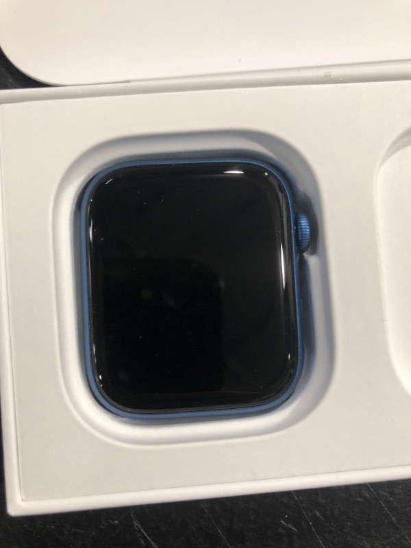 Photo 3 of Apple Watch Series 7 [GPS 45mm] Smart Watch w/ Blue Aluminum Case with Abyss Blue Sport Band. Fitness Tracker, Blood Oxygen & ECG Apps, Always-On Retina Display, Water Resistant GPS 45mm Blue Aluminum Case with Abyss Blue Sport Band**LOCKED**