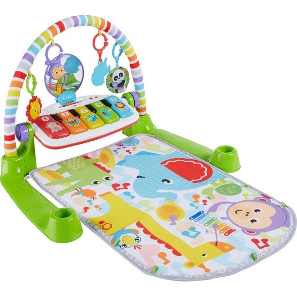 Photo 1 of Fisher-Price Deluxe Kick & Play Removable Piano Gym, Green
