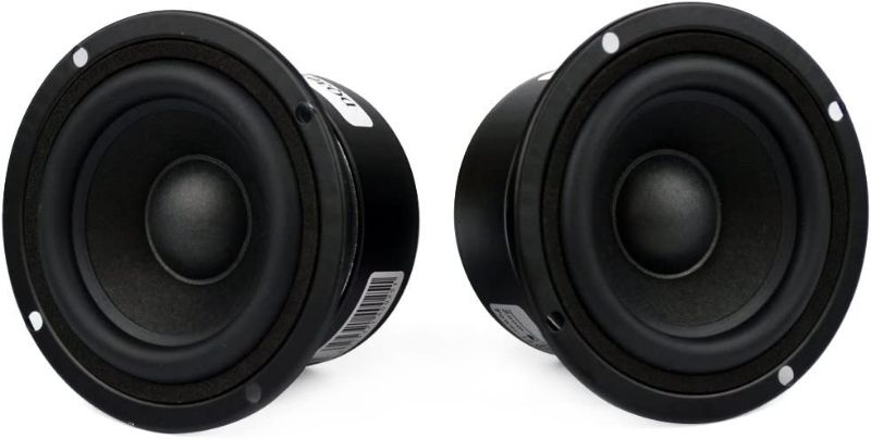 Photo 1 of 3" Tweeter Speakers HiFi Full Range Woofer Loudspeaker, 2 PCS 4 Ohm Anti-Magnetic Speakers for 2.0/2.1 Boom Box Satellites Speaker DIY (4?)