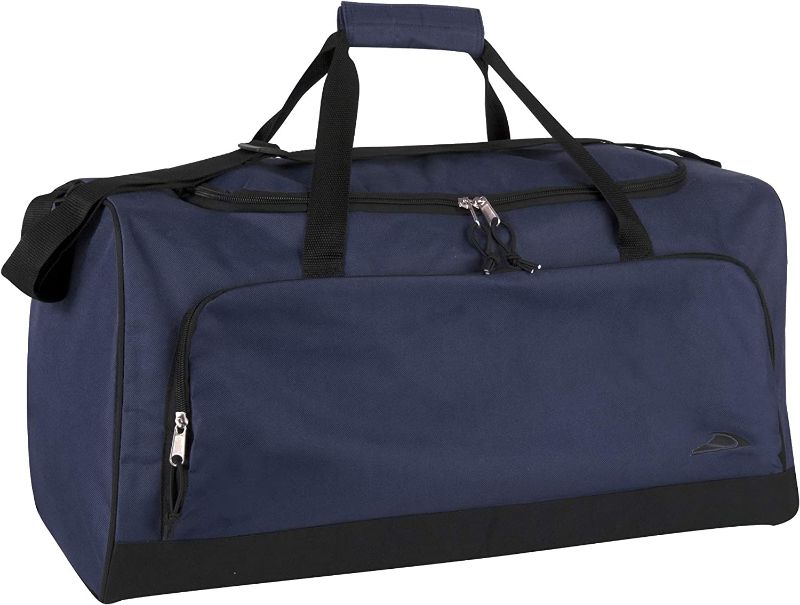 Photo 1 of 55 Liter, 24 Inch Lightweight Canvas Duffle Bags for Men & Women For Traveling, the Gym, and as Sports Equipment Bag/Organizer (Navy)