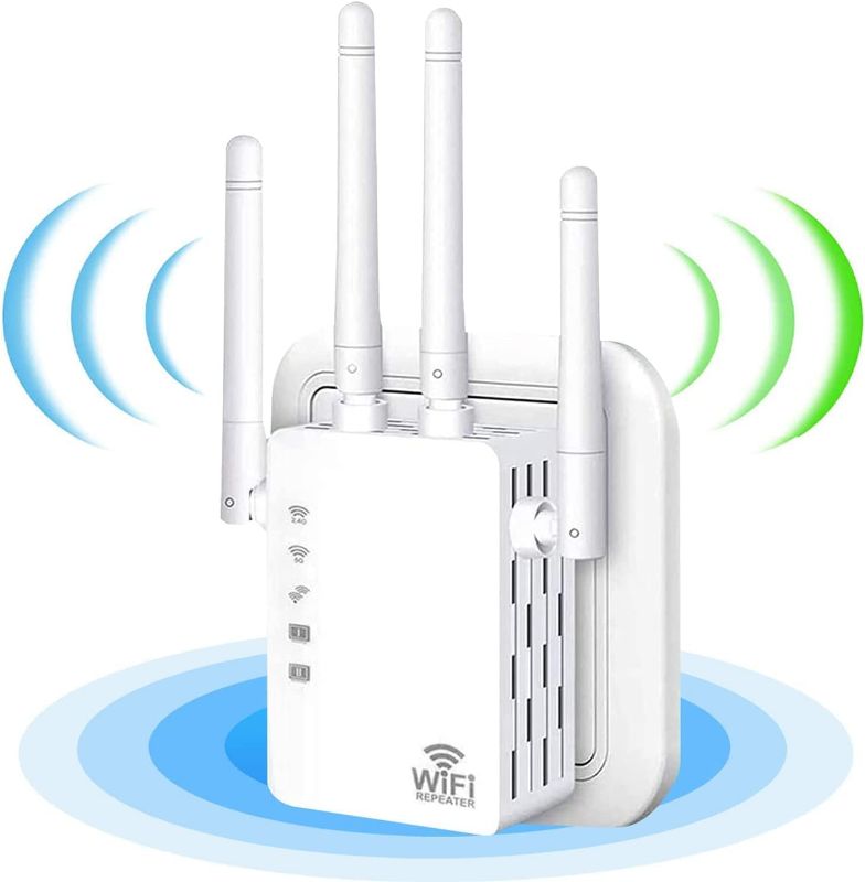 Photo 1 of 2022 WiFi Range Extender Signal Booster up to 8500sq.ft and 45 Devices, Internet Booster for Home, Wireless Internet Repeater and Signal Amplifier,4 Antennas 360° Full Coverage,Supports Ethernet Port