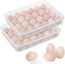 Photo 1 of 24 Deviled Egg Tray Storage Box,Clear Plastic Fridge Egg Storage Container--- 4 sets 