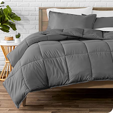 Photo 1 of Bare Home Comforter Set - Queen Size - Ultra-Soft - Goose Down Alternative - Premium 1800 Series - All Season Warmth (Queen, Grey)