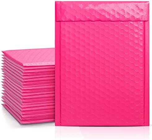 Photo 1 of 50 KKBESTPACK PINK POLY BUBBLE MAILER 4IN X 7IN