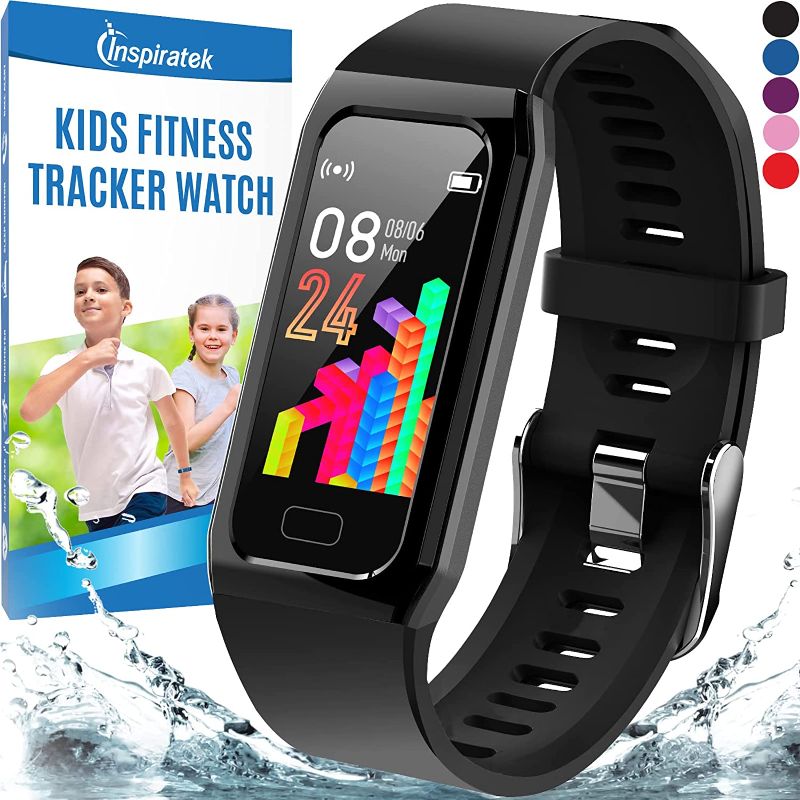 Photo 1 of Inspiratek Kids Fitness Tracker for Girls and Boys Age 5-16 (4 Color)- Waterproof Fitness Watch for Kids with Heart Rate Monitor, Sleep Monitor, Calorie Counter and More - Kids Activity Tracker