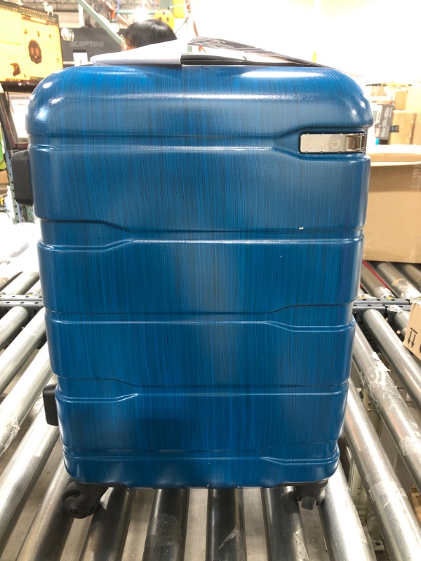 Photo 2 of Coolife Luggage Expandable(only 28") Suitcase PC+ABS Spinner Built-In TSA lock 20in 24in 28in Carry on Caribbean Blue. S(20in_carry on)