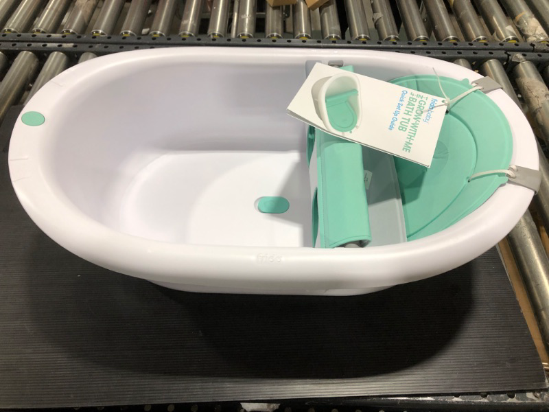 Photo 2 of 4-in-1 Grow-with-Me Bath Tub by Frida Baby Transforms Infant Bathtub to Toddler Bath Seat with Backrest for Assisted Sitting in Tub