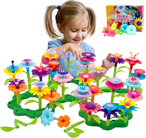 Photo 1 of Byserten Gifts for 3-6 Year Old Girls Flower Garden Building Set 98 PCS Arts and Crafts