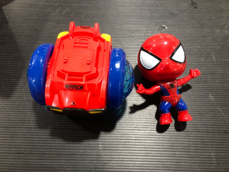 Photo 2 of Dancing Spider-Man Robot Toy, Interactive Spinning Robot with Colorful Flashing Lights and Music