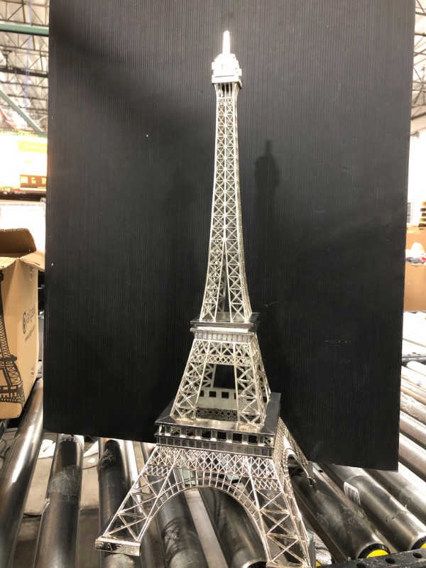 Photo 2 of Allgala 24" Eiffel Tower Statue Decor Alloy Metal, Silver 24" Silver