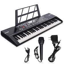 Photo 1 of 61 Keys Keyboard Piano, Camide Electronic Digital Piano with Built-In Speaker Microphone, Sheet Stand and Power Supply, Portable Keyboard Gift Teaching for Beginners
