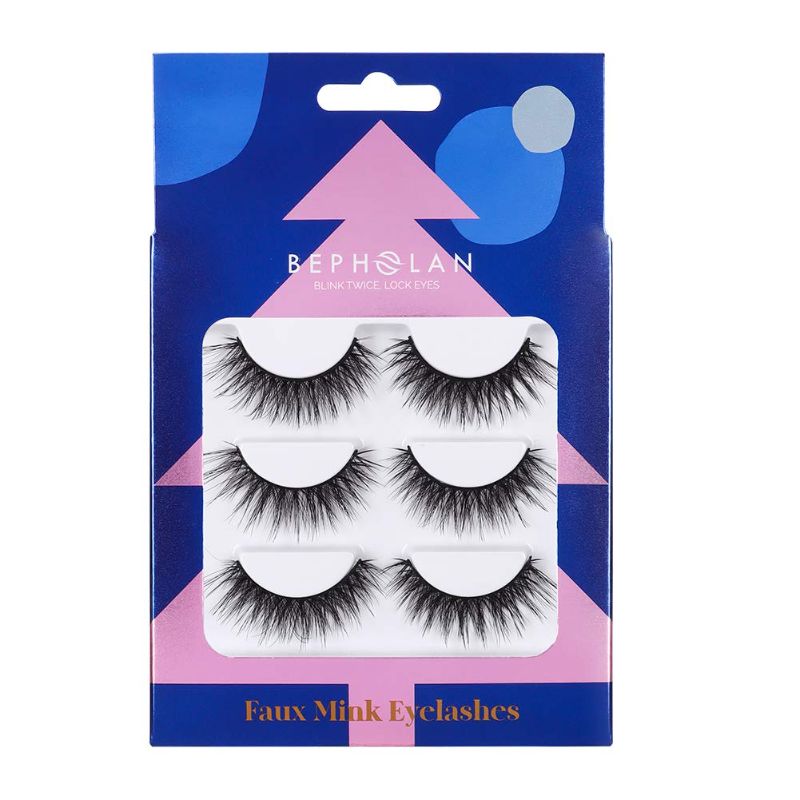 Photo 1 of BEPHOLAN False Eyelashes, Fake Eyelashes Natural Look, 5D Multi-layered Faux Mink Lashes, Fluffy Volume Lashes,XMZ24 