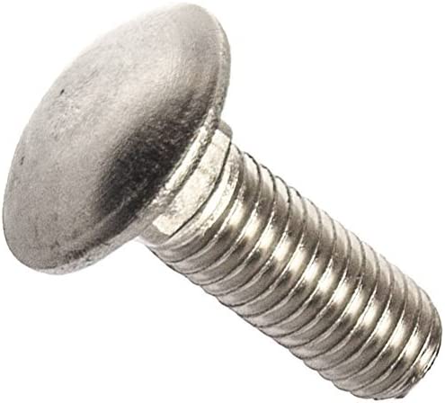 Photo 1 of 1/4-20 x 4" Carriage Bolts, Round Head, Square Neck, Stainless Steel 18-8, Full Thread, Plain Finish, Flat Point, Quantity 10 by Fastenere 