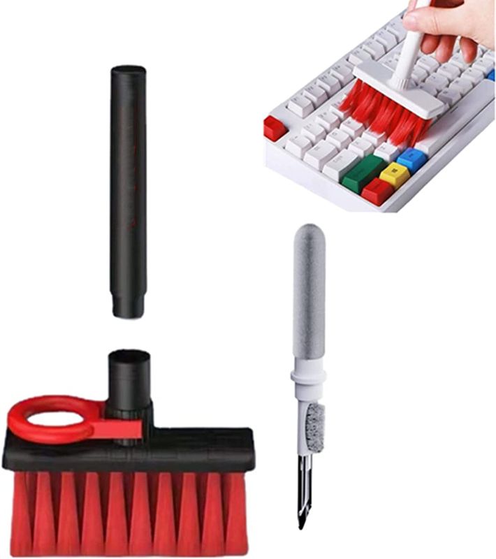 Photo 1 of SSQQ Keyboard Cleaner, 5 in 1 Keyboard Cleaning Brush Kit Soft Brush, Keyboard Cleaner Dust Remover Key Puller, Computer Cleaning Tools Multifunctional Pen (Black) 