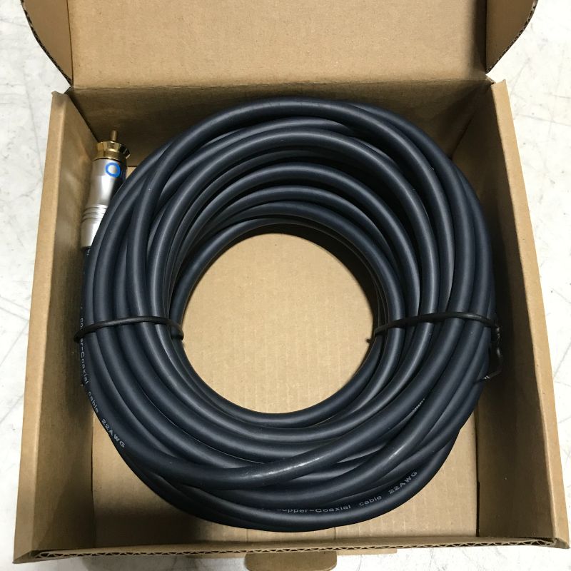 Photo 2 of PRO Series Subwoofer Cable - Dual Shielded with Gold Plated RCA to RCA Connectors (35 Feet) 