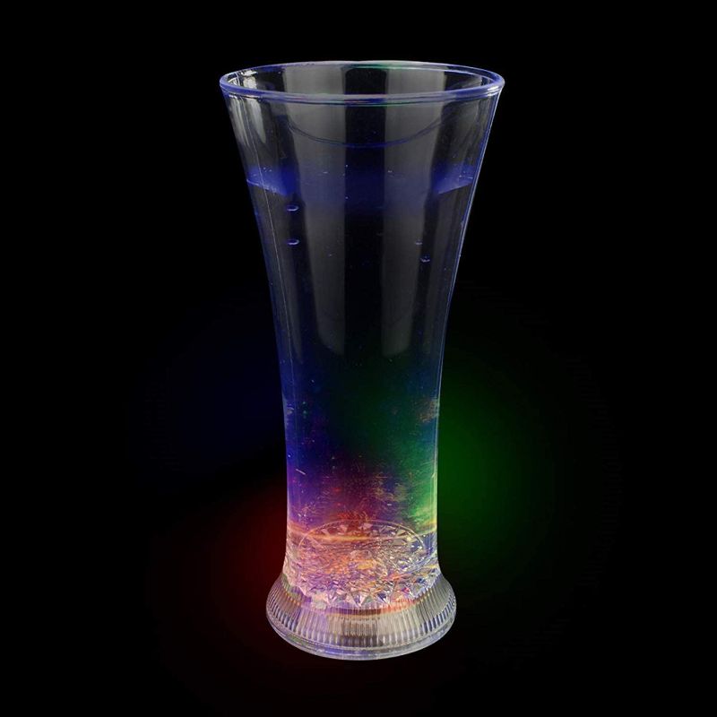 Photo 1 of 12 oz LED Slender Pilsner Glass - Flashing Drinkware & Rave Party Supplies - Multicolor 