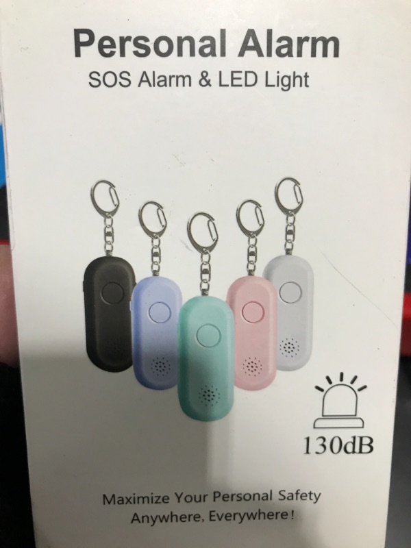 Photo 2 of Safe Sound Personal Alarm Keychain, 1 Pack 130DB Rechargeable Siren Song Safety Alarm Keychain with LED Flashlight - Emergency Security Protection Alarms for Kids Women Elder(White)