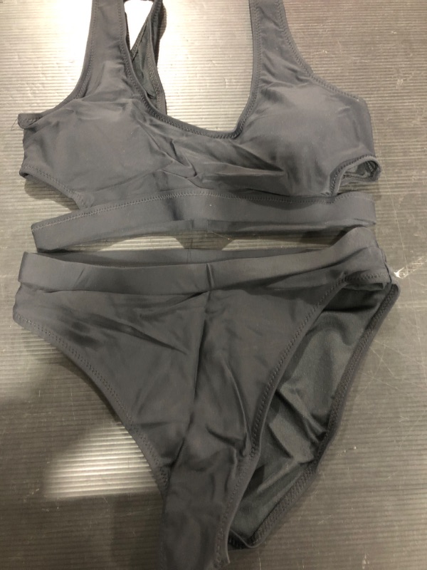 Photo 1 of [Size S] Ladies 2 Pc Swimsuit- Black