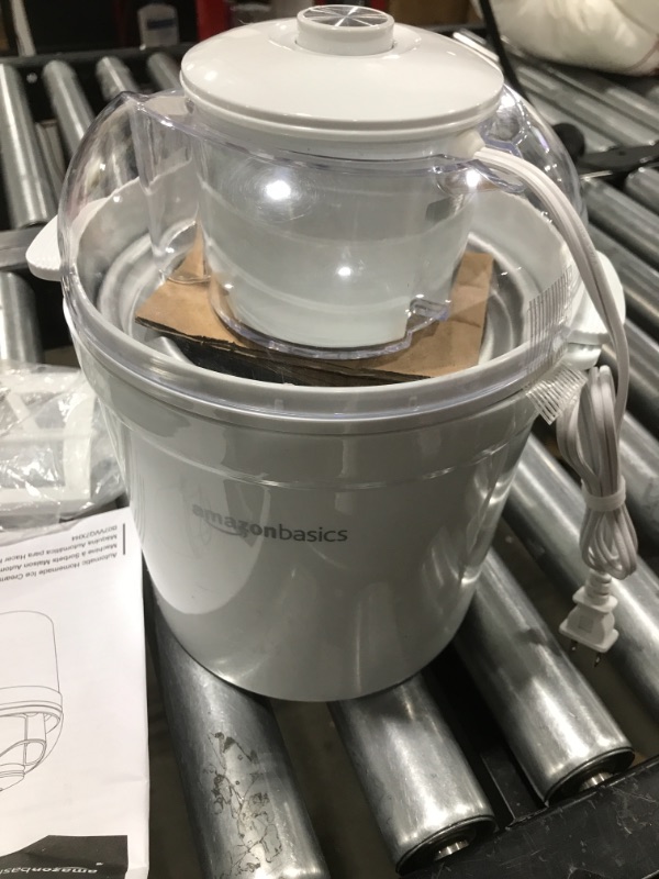 Photo 1 of Amazon Basics 1.5 Quart Automatic Homemade Ice Cream Maker