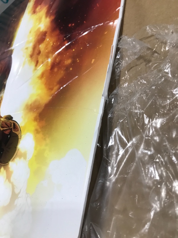 Photo 1 of Trends International Attack on Titan - Fire Wall Poster, 22.375" x 34", Black Framed Version 22.375" x 34" Black Framed Version