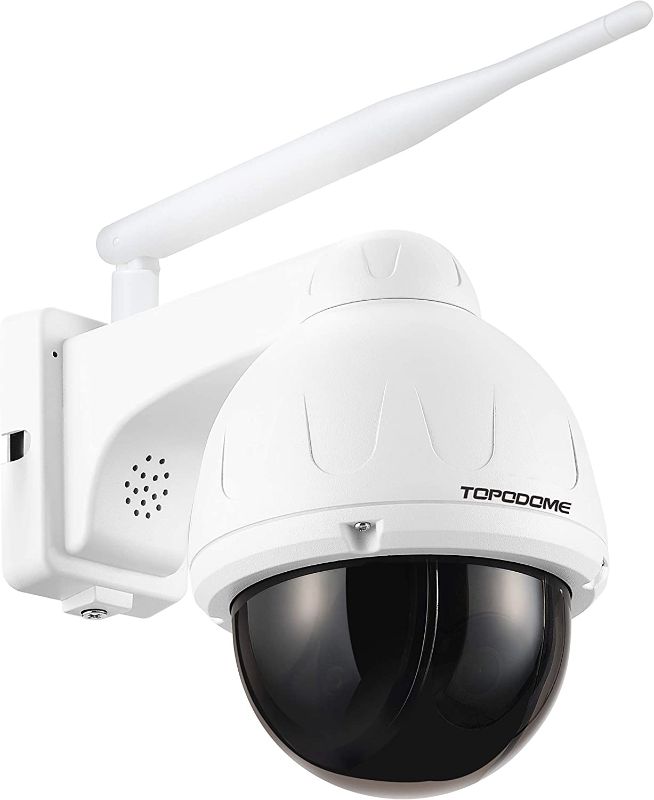 Photo 1 of 940nm RTSP PTZ Camera Outdoor WiFi for Home Security Human Tracking, TOPODOME ONVIF Surveillance Cameras Motion Detection, 50FT Hidden Night Vision, 32G SD Card Wide Angle Siren 2-Way Audio Waterproof