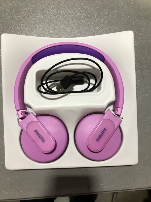 Photo 3 of Philips Kids TAK4206PK - Headphones - on-ear - Bluetooth - Wireless, Wired - 3.5 Mm Jack - Pink