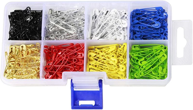 Photo 1 of BESTCYC 1Box(400Pcs) 8Colors 27mm Metal Safety Pins for Home Office Use Art Craft Sewing Jewelry Making
