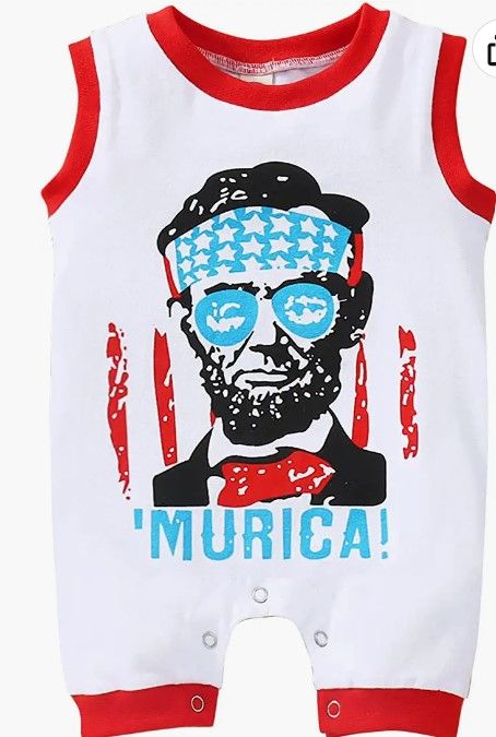 Photo 1 of Baby Boys 4th of July Independence Day Baby Romper US Flag Newborn Toddler Boys Jumpsuit Clothes Outfits
