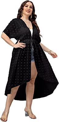 Photo 1 of AOBUTE Womens Plus Size Beach Cover Up Tie Waist Chiffon Flowy Kimono Cardigan
SIZE X LARGE 