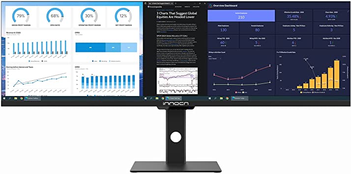 Photo 1 of INNOCN Ultrawide Monitor 43.8" WFHD 3840 x 1080p 120Hz Monitor 32:9 IPS Computer Split Screen Monitor 96% DCI-P3 HDR400 FreeSync Premium USB Type-C HDMI Height Adjustable Mountable Monitor - 44C1G
