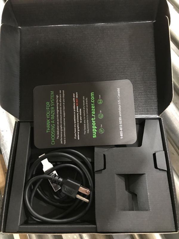 Photo 4 of Razer Core X Chroma Aluminum External GPU Enclosure (eGPU): Compatible with Windows & MacOS Thunderbolt 3 Laptops, NVIDIA /AMD PCIe Support, 700W PSU, 4x USB 3.1, 1x Gbit Ethernet, Chroma RGB, Black Classic Black Core X Chroma eGPU