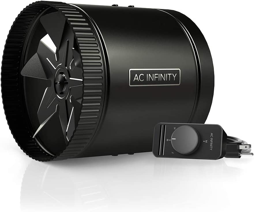 Photo 1 of AC Infinity RAXIAL S8, Inline Booster Duct Fan 8” with Speed Controller - Low Noise Inline HVAC Blower Can Fan for Basements, Bathrooms, Kitchens, Workshops